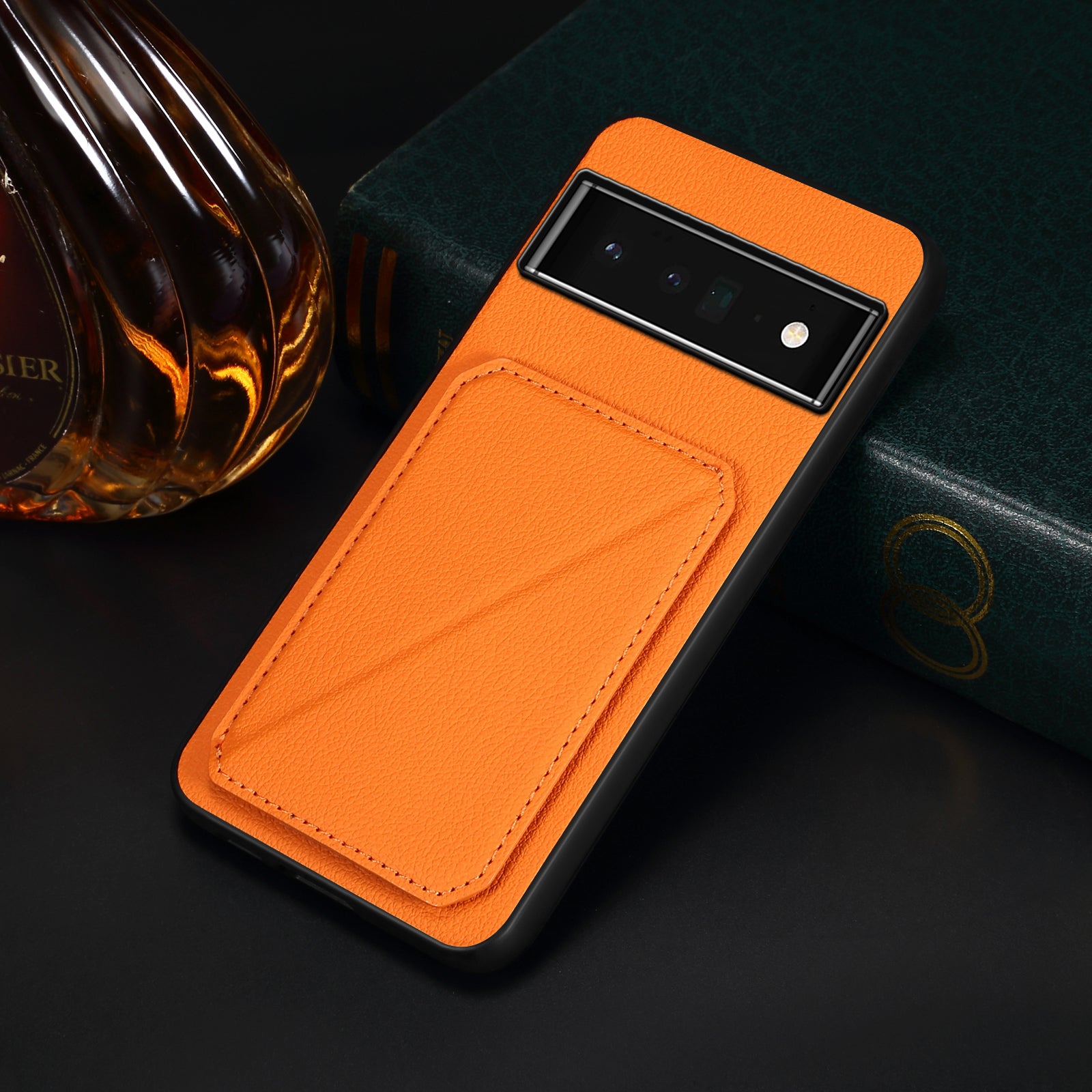 For Google Pixel 6 Pro 5G Case Card Holder Kickstand Feature PU Leather Back Cover For Google Pixel 6 Pro 5G Case Card Holder Kickstand Feature PU Leather Back Cover